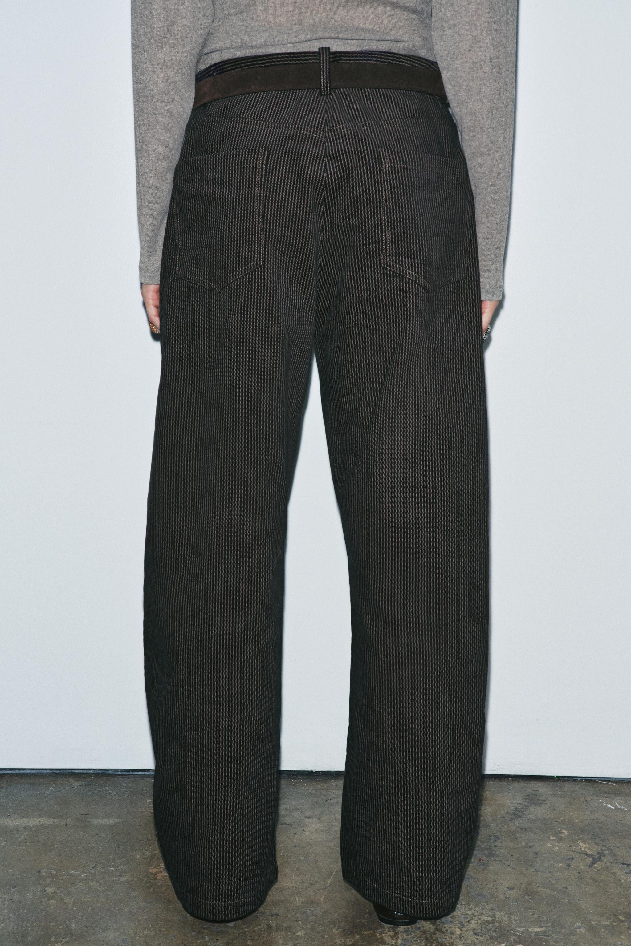 ZW COLLECTION STRIPED WIDE LEG PANTS